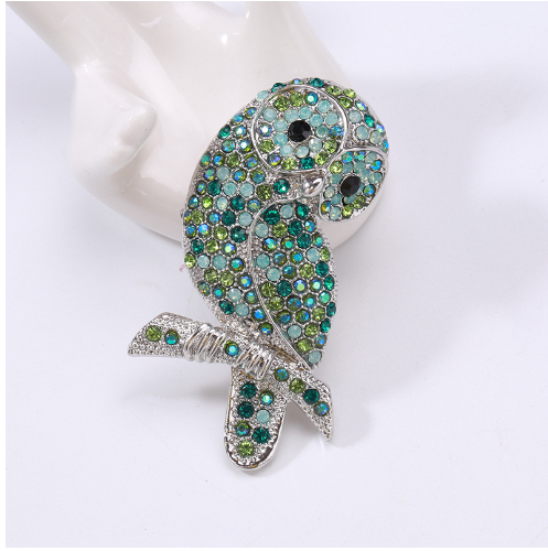 GamTelightpe Broche Owl zircon brillant Broche pour Femmes Cadeaux pour Jour de l'an Bleu…