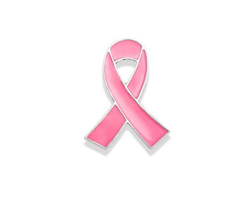 GamTelightpe 20 Pcs Broches Rubans Rose en Émail Bordure Argentée Octobre Rose Femmes Broche de Sensibilisation de Sante S'engage Contre Cancer du Sein Pin Vêtements Écharpe Robe