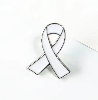 GamTelightpe 20 pièces Broches Rubans Blanches Pin's Ruban Blanc en Émail Sensibilisation Contre Les Violences Faites Aux Femmes pour Vêtements  et Écharpes et Sacs 