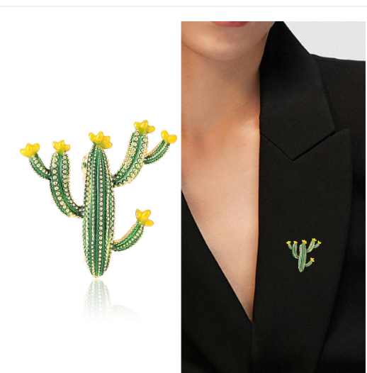 GamTelightpe Broche Cactus Créative et à la mode épingle pour vêtements et sac pour Femmes et Homme