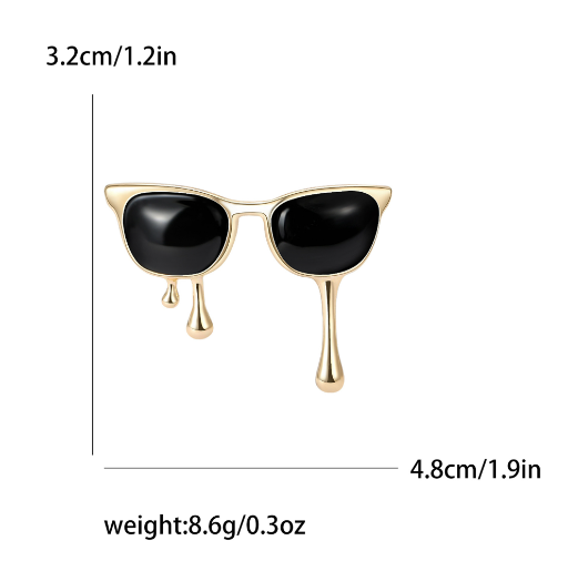  GamTelightpe Broche de Lunettes de Soleil Créative en émail robe et accessoires Personnalisés Haut de Gamme pour Femmes et Hommes pour les Vêtements et Écharpe et Sac